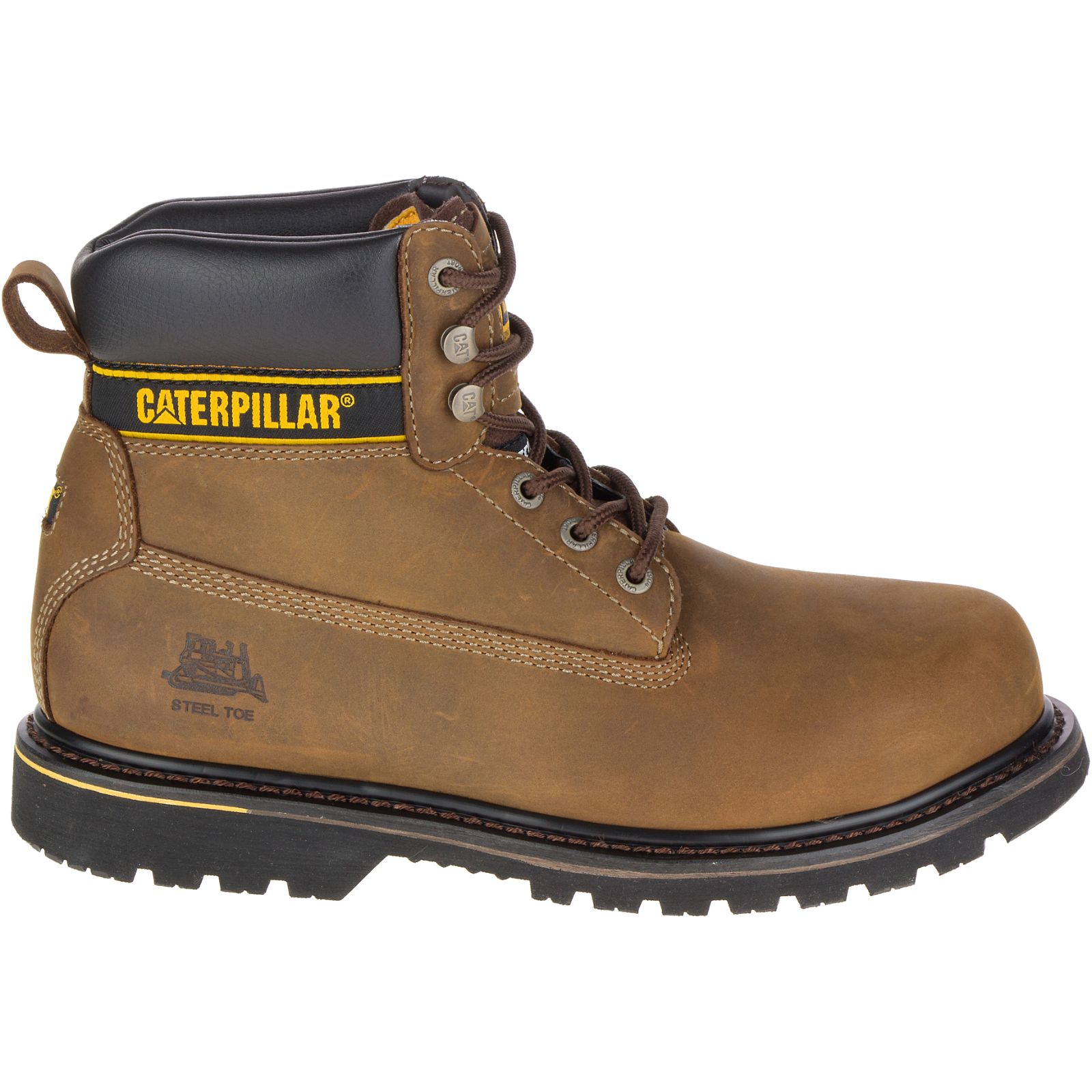 Caterpillar Holton Steel Toe S3 Hro Src - Mens Work Boots - Dark Brown - NZ (236MQLFVZ)